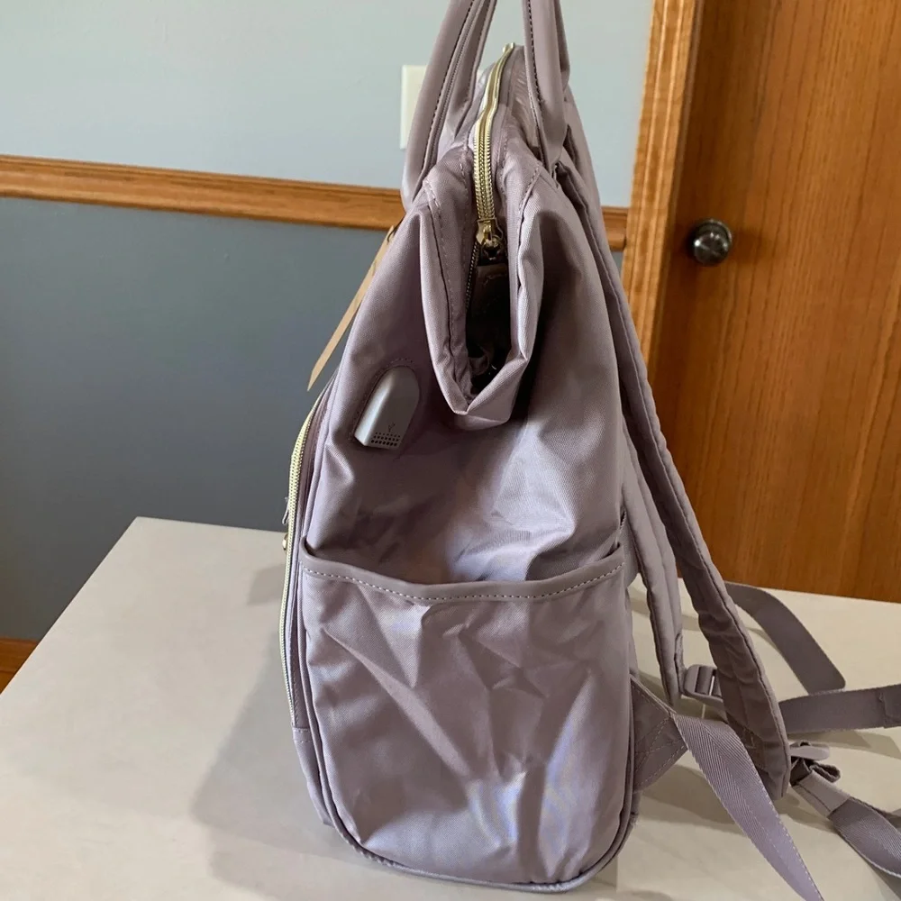 KROSER Quilted Backpack in Dusty Pink. NWT